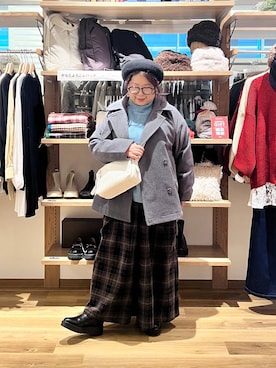 「アイテム（ピーコート）」を使った、nan3733さん（レディース・155cm）の秋コーディネート