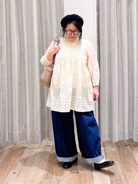 「クリップデニム_studio CLIP」｜「アイテム（その他シューズ）」を使った、nan3733さん（レディース・155cm）の秋コーディネート