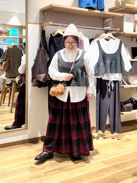 「アイテム（メガネ）」を使った、nan3733さん（レディース・155cm）の秋コーディネート