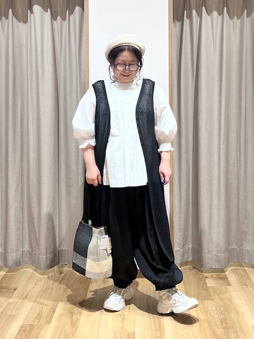 natural by clip タックボリュームパンツ ブラック プチサイズ セール】《natural by clip》タックボリュームパンツ[プチサイズ