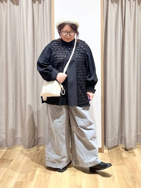 「ナチュラル」｜「アイテム（スリッポン）」を使った、nan3733さん（レディース・155cm）の冬コーディネート