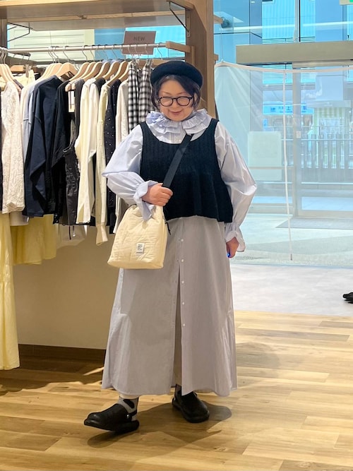 セール】《高山都さんコラボ》Wフリルカラーワンピース[プチサイズあり