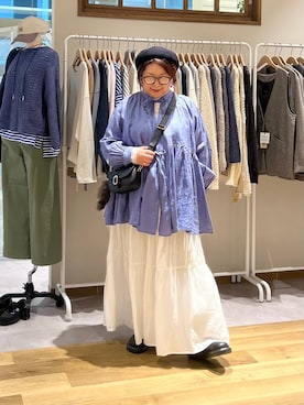 「studio CLIP（スタディオクリップ）のアイテム（帽子）」を使った、nan3733さん（レディース・155cm）の春コーディネート