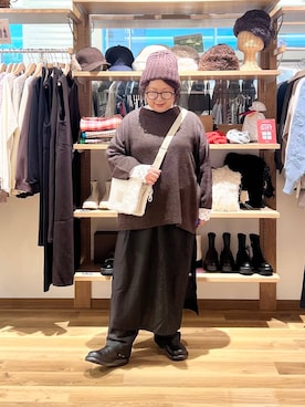 「アイテム（その他トップス、ブラウン系）」を使った、nan3733さん（レディース・155cm）の秋コーディネート