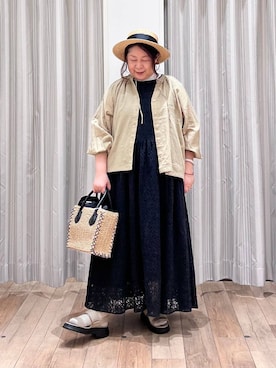 「アイテム（バングル/リストバンド、オレンジ系）」を使った、nan3733さん（レディース・155cm）の春コーディネート