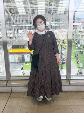 「studio CLIP（スタディオクリップ）のアイテム（ワンピース）」を使った、nan3733さん（レディース・155cm）の夏コーディネート