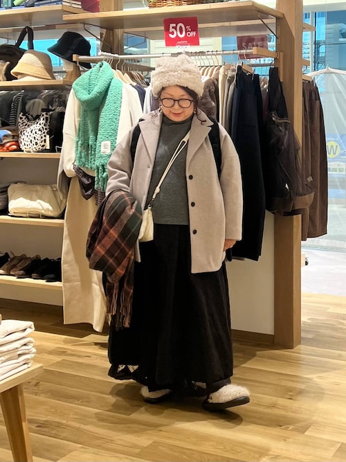 セール】《natural by clip》コクーンミドルコート（チェスターコート