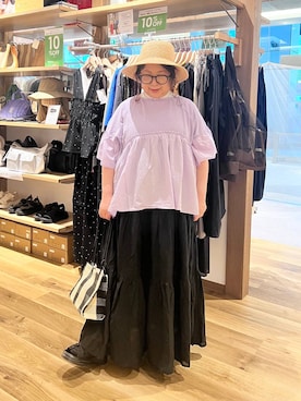 「studio CLIP（スタディオクリップ）のアイテム」を使った、nan3733さん（レディース・155cm）の夏コーディネート