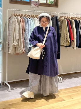 「studio CLIP（スタディオクリップ）のアイテム（キャップ）」を使った、nan3733さん（レディース・155cm）の春コーディネート