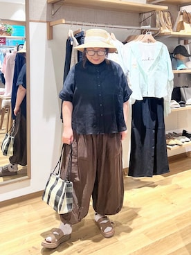 「studio CLIP（スタディオクリップ）のアイテム」を使った、nan3733さん（レディース・155cm）の夏コーディネート