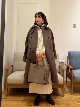 「アイテム（その他トップス）」を使った、りょーこさん（レディース・163cm）の冬コーディネート