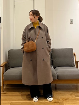 「URBAN RESEARCH DOORS（アーバンリサーチドアーズ）のタートルネックニット（ニット/セーター）」を使った、りょーこさん（レディース・163cm）の冬コーディネート