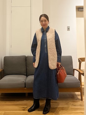 アーバンリサーチドアーズ　レディースボアベスト　ベスト　秋冬　M URBAN RESEARCH DOORSのアイテムを使った「ボアベスト」の
