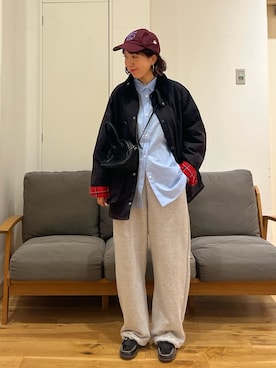 「HARUTA（ハルタ）の『別注』HARUTA×DOORS　キルトローファー（ローファー）」を使った、りょーこさん（レディース・163cm）の秋コーディネート