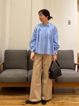 「ここでしか手に入らない別注アイテム」｜「アイテム（その他アウター）」を使った、りょーこさん（レディース・163cm）の春コーディネート