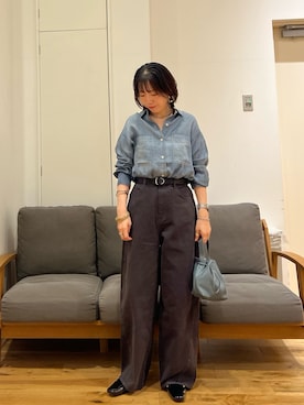 「RODE SKO（ロデスコ）のアイテム」を使った、りょーこさん（レディース・163cm）の夏コーディネート