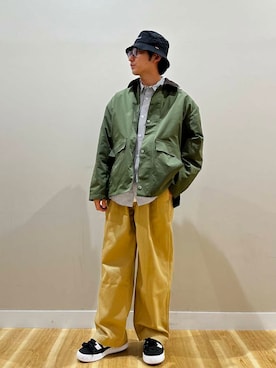 「アイテム（ミリタリージャケット）」を使った、西田 龍平さん（メンズ・168cm）の秋コーディネート