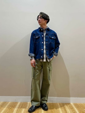 「アーバンリサーチ」｜「アイテム（デニムジャケット）」を使った、nishidaさん（メンズ・168cm）の冬コーディネート