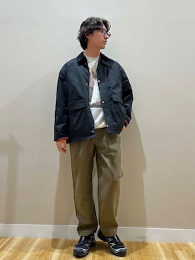 「アイテム（ミリタリージャケット）」を使った、西田 龍平さん（メンズ・168cm）の秋コーディネート