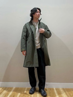 「アイテム（モッズコート）」を使った、西田 龍平さん（メンズ・168cm）の秋コーディネート