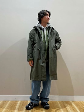 「おでかけコーデ」｜「アイテム（モッズコート）」を使った、西田 龍平さん（メンズ・168cm）の冬コーディネート