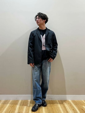 「URBAN RESEARCH（アーバンリサーチ）のアイテム（デニムパンツ）」を使った、nishidaさん（メンズ・168cm）の冬コーディネート
