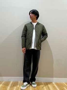 「アイテム（ミリタリージャケット）」を使った、西田 龍平さん（メンズ・168cm）の秋コーディネート