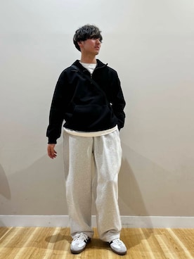 「アーバンリサーチ」｜「アイテム（スウェット）」を使った、nishidaさん（メンズ・168cm）の冬コーディネート