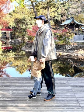 「adidas（アディダス）のFB TPベロア / ファイヤーバード トラックパンツ ベロア / ジャージ / アディダスオリジナルス adidas Originals（その他パンツ）」を使った、Tonnyさん（メンズ・182cm）の冬コーディネート