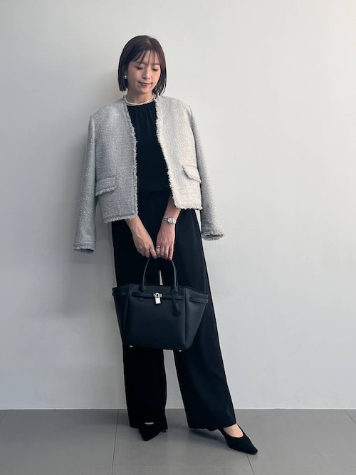 BARNYARDSTORM / フラッグヤーンツイードジャケット（ノーカラー