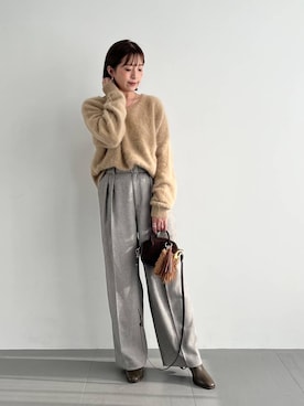 「アイテム（ブーツ）」を使った、BY_m.iii.n.aさん（レディース・163cm・30代）の秋コーディネート