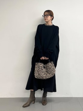 「アイテム（ピアス（両耳用））」を使った、BY_m.iii.n.aさん（レディース・163cm・30代）の秋コーディネート