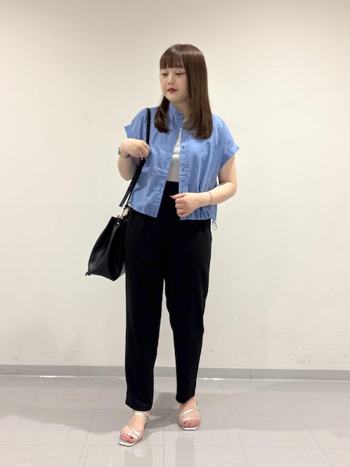 イージーケア】ジョーゼットスラックスパンツ/セットアップ対応