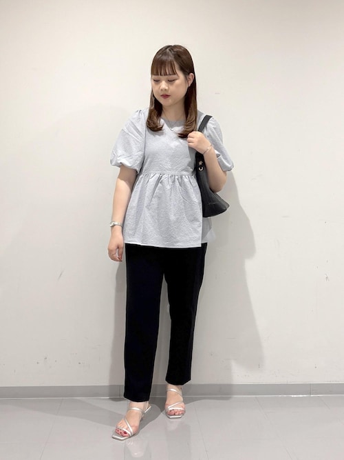 イージーケア】ジョーゼットスラックスパンツ/セットアップ対応