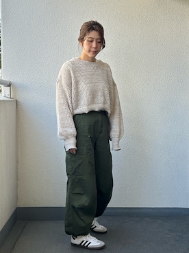 「NOAHL（ノアル）のアイテム（トップス）」を使った、rth.kさん（レディース・160cm）の春コーディネート