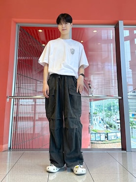 「NOT4NERD（ノットフォーナード）のアイテム（Tシャツ/カットソー）」を使った、dnjsl2l8さん（メンズ・178cm）の夏コーディネート