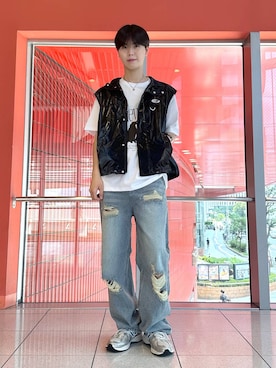 「ALAND（エーランド）のアイテム（パンツ）」を使った、dnjsl2l8さん（メンズ・178cm）の夏コーディネート