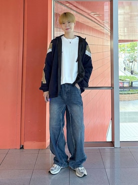 「アイテム（ナイロンジャケット）」を使った、dnjsl2l8さん（メンズ・179cm）の秋コーディネート