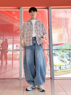 「NOT4NERD（ノットフォーナード）のアイテム（デニムパンツ）」を使った、dnjsl2l8さん（メンズ・178cm）の夏コーディネート