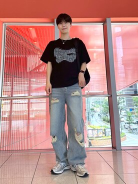 「ALAND（エーランド）のアイテム（パンツ）」を使った、dnjsl2l8さん（メンズ・178cm）の夏コーディネート