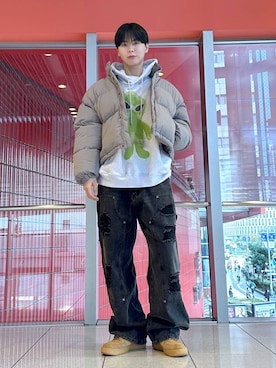 「NOT4NERD（ノットフォーナード）のアイテム（デニムパンツ）」を使った、dnjsl2l8さん（メンズ・178cm）の秋コーディネート