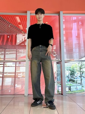 「ALAND（エーランド）のアイテム（シューズ）」を使った、dnjsl2l8さん（メンズ・178cm）の夏コーディネート