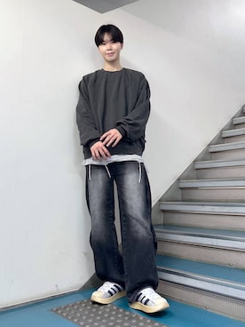 「NOT4NERD（ノットフォーナード）のアイテム（スウェット）」を使った、dnjsl2l8さん（メンズ・178cm）の冬コーディネート
