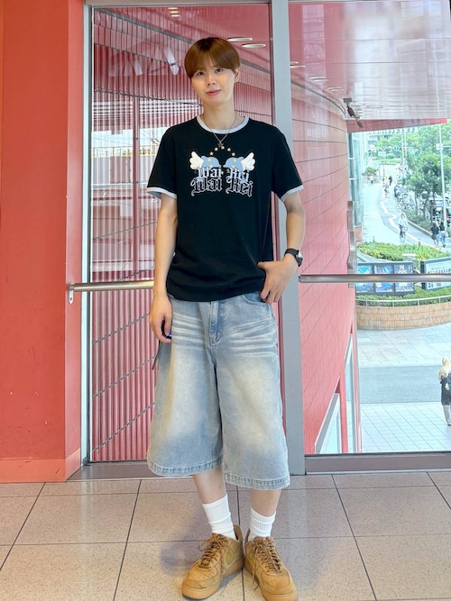 waikeiデニムパンツ ☆K-POPアイドル着用【UNISEX】Wai Kei／スターデニムパンツ