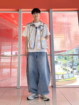 「NOT4NERD（ノットフォーナード）のアイテム（デニムパンツ）」を使った、dnjsl2l8さん（メンズ・178cm）の夏コーディネート