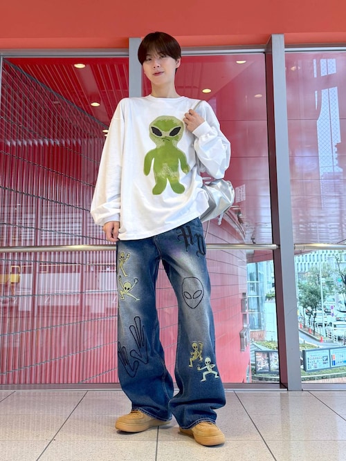 Rhime Alien Uniberse 1995 ブルー長袖Tシャツ RHIME – Uphead