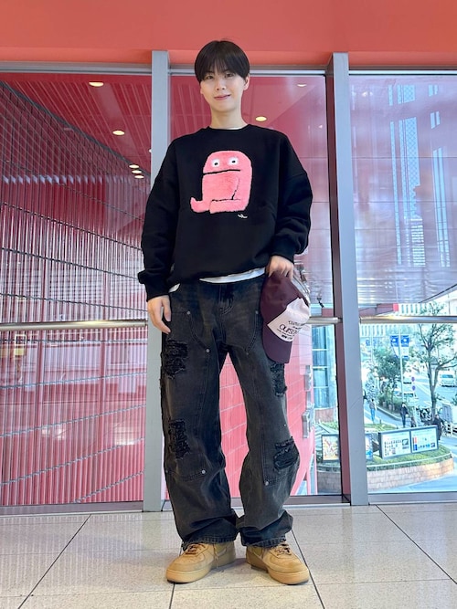 GROUNDWORK CLOUDMAN プルオーバー 裏起毛 スウェット 韓国 UNISEX】GROUNDWORK／クラウドマンプルオーバー（裏起毛