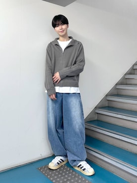 「NOT4NERD（ノットフォーナード）のアイテム（デニムパンツ）」を使った、dnjsl2l8さん（メンズ・178cm）の冬コーディネート