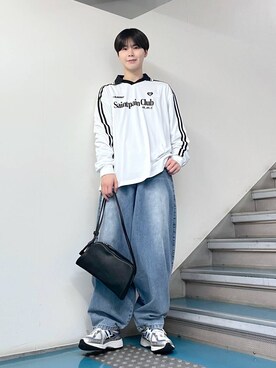 「NOT4NERD（ノットフォーナード）のアイテム（デニムパンツ）」を使った、dnjsl2l8さん（メンズ・178cm）の春コーディネート