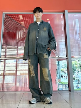「ALAND（エーランド）のアイテム（パンツ）」を使った、dnjsl2l8さん（メンズ・178cm）の秋コーディネート